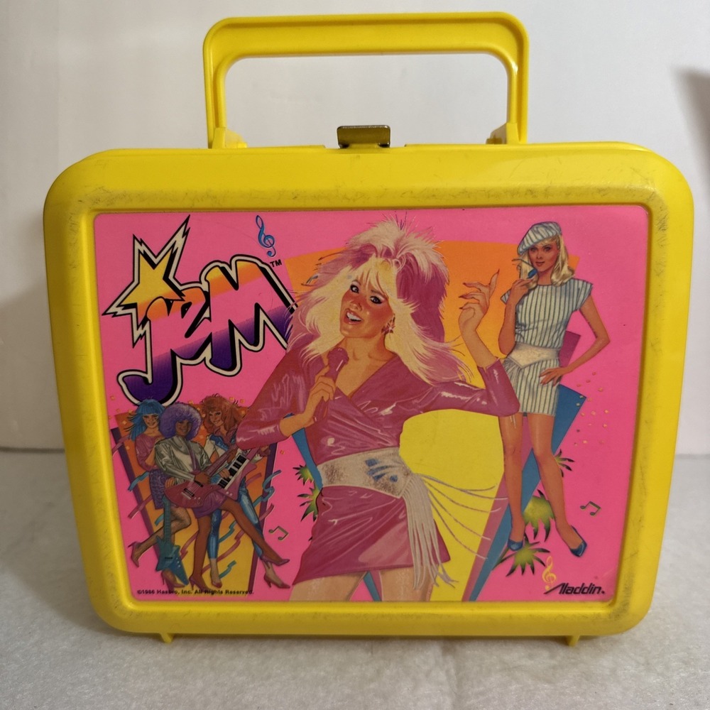 VINTAGE Jem LUNCHBOX 1986 HASBRO WITHOUT THERMOS BY ALADDIN Jem The Holograms